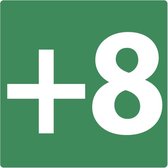 Niveau +8 sticker 100 x 100 mm