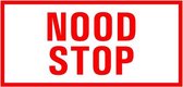 Noodstop tekststicker 300 x 150 mm