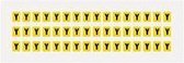 Letter stickers geel/zwart teksthoogte: 8 mm letter Y