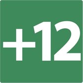 Reflecterende niveau +12 sticker, 150 x 150 mm