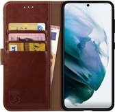 Rosso Element Samsung Galaxy S21 Hoesje Wallet Book Cover Bruin