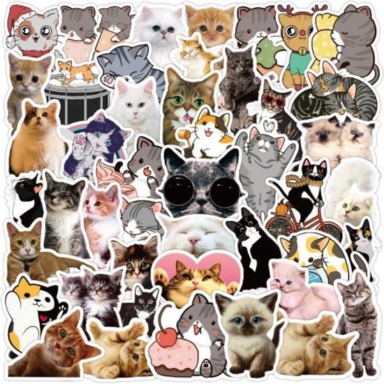 uitlaat Beperken Maaltijd Katten Stickers - Laptop stickers - Agenda stickers | bol.com