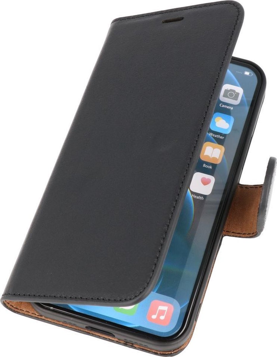 DiLedro iPhone 12 Mini Hoesje Bookcase Shock Proof - Rustic Black