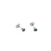 Aramat jewels ® - Oorbellen licht blauw kristal chirurgisch staal zilverkleurig 5mm unisex