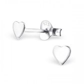 Aramat jewels ® - 925 sterling zilveren oorbellen hart 4mm