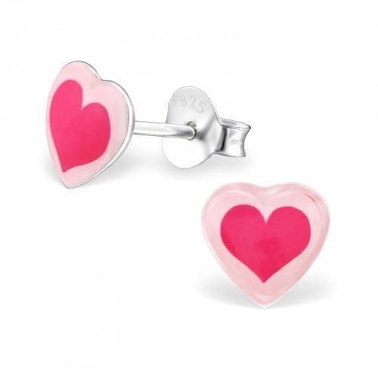 Aramat jewels ® - 925 sterling zilveren oorbellen 2 hearts