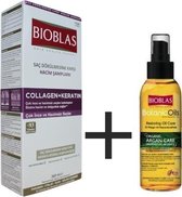 Bioblas Collageen & Keratine Shampoo + Arganolie (Het voorkomt haaruitval. Voor dunne en slappe haar)