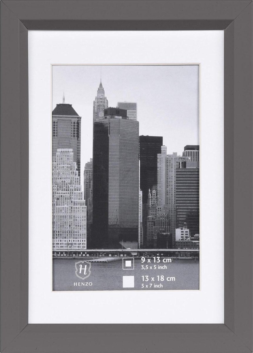 Henzo Fotolijst - Henzo - Metallica - Fotomaat 13x18 cm - Donkergrijs