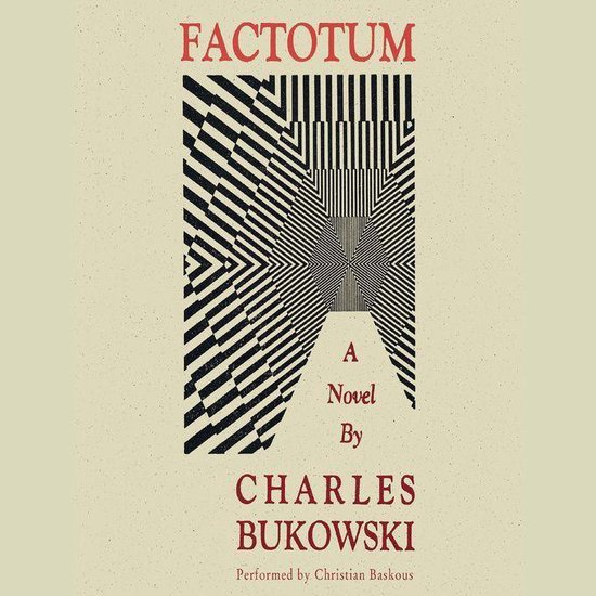Livre 'Factotum' de Charles Bukowski avec un motif abstrait sur la couverture.