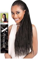 X-pression Hair Color 1B Ultra Braids-Nep Vals Haar Hair Extensions - Meche X pressions Kanekelon - Haar Extention Bruin Zwart voor Vlechten - Nep Vals Haar om in te Vlechten - Weave Nep Haar voor Kinderen en Wolwassen
