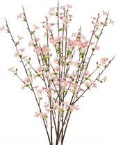 Bloesemtak kunsttak appelbloesem roze 4 stuks - lentebloesem kunstbloemen zijdebloemen bloesemtakken