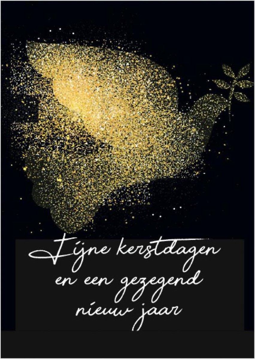 Christelijke kerstkaarten | Voordeelpakket | 10 kerstkaarten met enveloppen | Fijne kerstdagen - duif | MajesticAlly