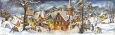 Adventskalender winterdorp langwerpig (geen chocolade)