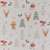 Cadeaupapier rollen - Inpakpapier - Inpakken - Kerst - Dieren, Kerstbomen en Sneeuw (100 meter lang & 50 centimeter breed)