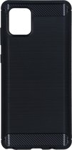 Brushed Backcover Samsung Galaxy Note 10 Lite hoesje - Zwart