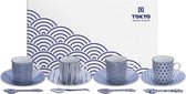 Tokyo Design Studio Nippon Blue Espresso Serviesset- 4 personen - 12 stuks - Porselein