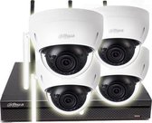 Dahua 4 megapixel wifi camerasysteem - 4 dome wifi camera's - 30 meter nachtzicht - mpsetw43