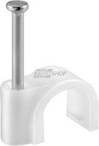 Cable clamp, white, max.cable diameter 6mm, 100 pcs.
