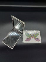 Diamond painting make up handspiegel - Vlinder1