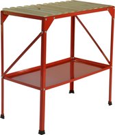 Oppottafel metaal 77 x 40 x 77 cm rood tuinwerktafel - Kweektafel - Plantentafel - Tuinwerktafel