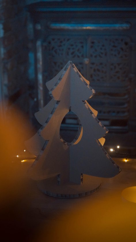 3motion- Kerstdecoratie - Kerstversiering - Etalagemateriaal-kerst Pakket- Ecologisch Materiaal- Honinggraad Karton - 100% Recycleerbaar