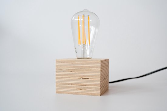 Pied de lampe en bois de bouleau / pied de lampe carré / pied de lampe / support de lampe / pied de lampe design