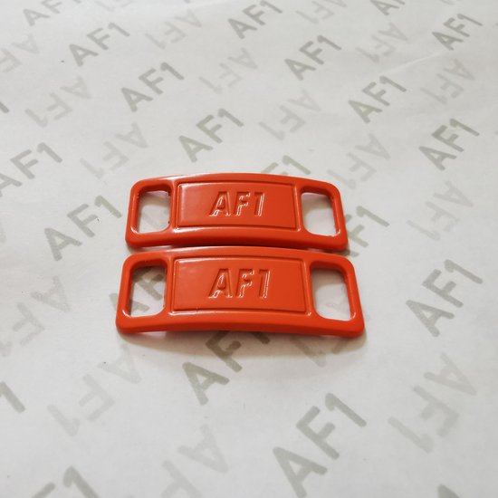 Étiquettes de baskets AF1 | Serrures en dentelle | Orange | Accessoires pour chaussures - Lacets