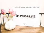 Verjaardagskalender A4 - Birthdays