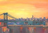 Steden Poster - New York Skyline Painted - Wandposter 60 x 40 cm