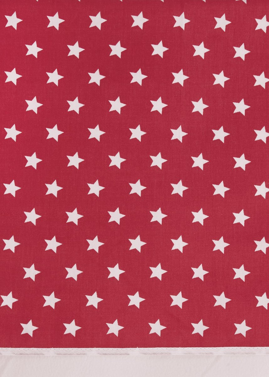 BINK Bedding Ledikantlaken LS Rood 100 x 150 - laken voor ledikant - lakentje - babylaken - sterren - rood