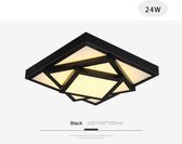 LED plafondlamp metalen frame24W-Zwart warm wit