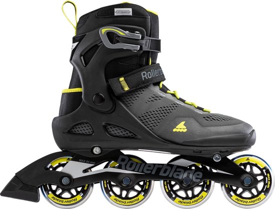 Foto: Rollerblade inlineskates maat 45 5 mannen zwart lime groen