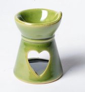 Brûleur d'arôme pour Melt Candles Heart Green (8 x 6,5 cm)