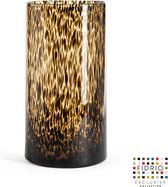 Design vaas Cilinder - Fidrio TIGER - glas, mondgeblazen bloemenvaas - diameter 20 cm hoogte 38 cm