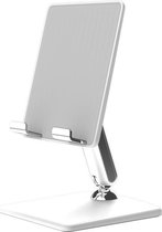 Stanz Ceramic White Tablet houder - Telefoonhouder - Telefoonstandaard - 3x Gratis Webcam Covers - Thuiswerken - Tablet - Telefoon - Verstelbaar - Opvouwbaar - Telefoon houder