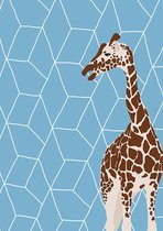 Dieren Poster - Giraffe in Bruin Gevlekt - Wandposter 60 x 40 cm