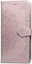 Apple iPhone 7 Plus - 8 Plus Bookcase - Roze - Bloemen - Portemonnee hoesje