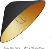 Lampenkap conisch vormig - Ø55 x Ø14 x h= 30cm - Black