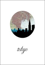 Steden Poster - Tokyo Skyline - Wandposter 60 x 40 cm