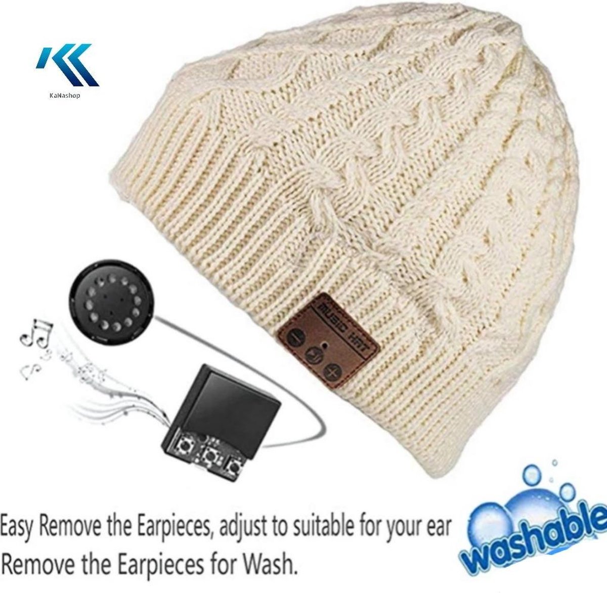 Bonnet d'hiver Bluetooth avec casque et mains libres