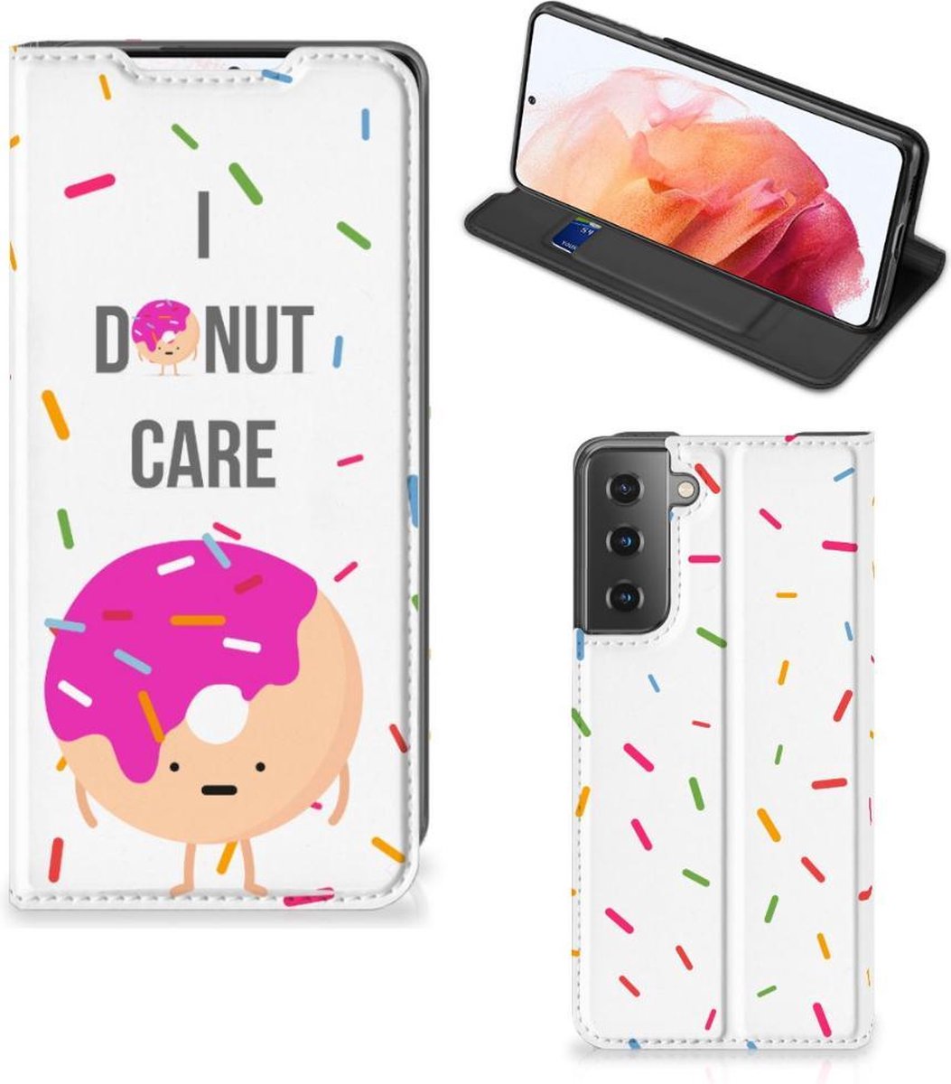 Samsung Galaxy S21 Flip Style Cover Donut Roze
