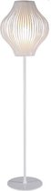 WOONENZO - Staande lamp Bloom - vloerlamp woonkamer - vloerlamp landelijk - wit