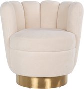 By Kohler Fauteuil rond wit gouden rand (r-000SP38003)
