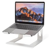 LifeGoods Laptop Standaard - Laptophouder - 10 tot 16 Inch Verhoger - Aluminium - Zilver