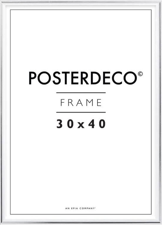 Fotolijst - Posterdeco - Premium Metaal - Fotomaat 30x40 cm - Posterlijst - Fotolijstje - Zilver