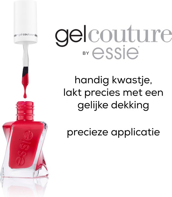 essie - gel couture™ - top coat - transparant - langhoudende, ultra glanzende topcoat - 13,5 ml - essie