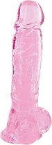 Pure Jelly XL - Realistische Dildo met Ballen - 22 x 4.7cm - Roze
