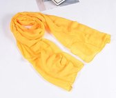 Sjaal - Omslagdoek Yellow 180 * 55 cm | Geel | Chiffon