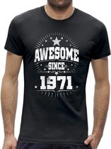 Awesome sterren Abraham 50 jaar t-shirt / kado tip / Heren maat M / origineel verjaardag cadeau man