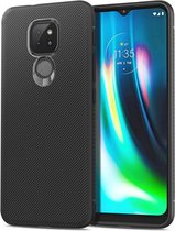 Motorola Moto G9 Play / Moto E7 Plus Hoesje Twill Slim Textuur Zwart